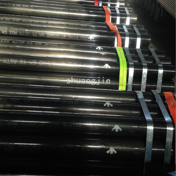 ASTM A53 GR B  Black coating steel pipe