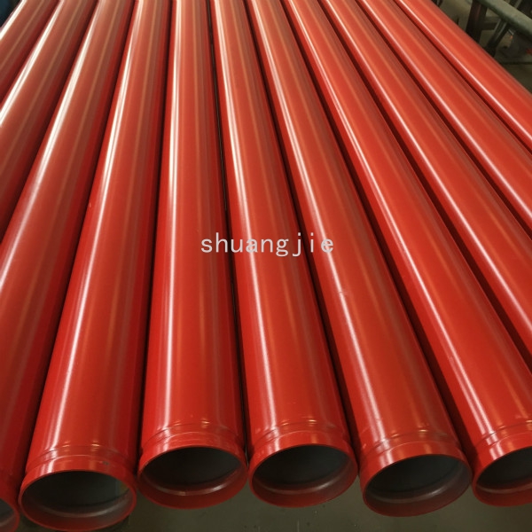 GI  pipe with red coating 